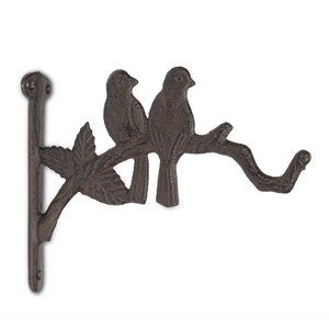 Bird Couple Basket Cast Iron Hook